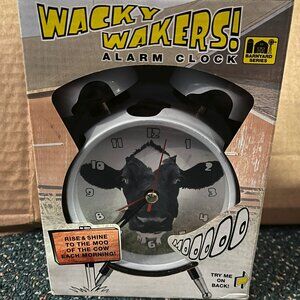 Wacky Wakers Alarm clock cow, new in box